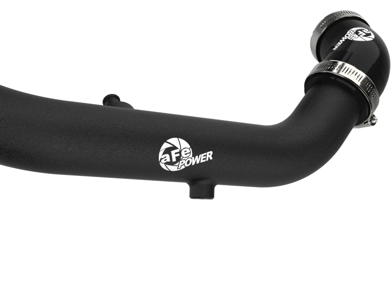 aFe BladeRunner 2in to 2-1/2in Aluminum Hot Charge Pipe Black Ford F-150 24-26 V6-2.7L (tt)