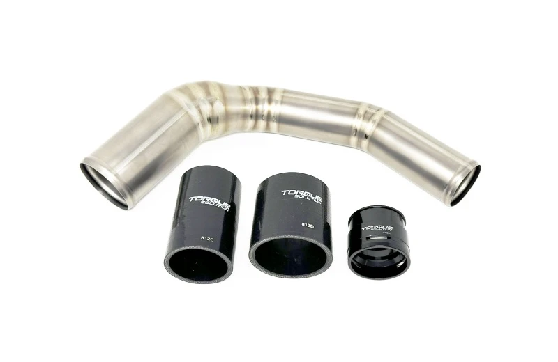 Torque Solution Titanium Top Mount Charge Pipe for 2022+ Subaru WRX / 19-23 Subaru Ascent - Brushed