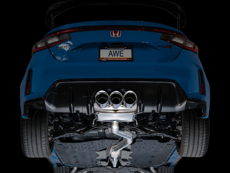 AWE Tuning 2023 Honda Civic Type R FL5 Touring Edition Auspuffanlage mit dreifachen Chrom-Silber-Spitzen
