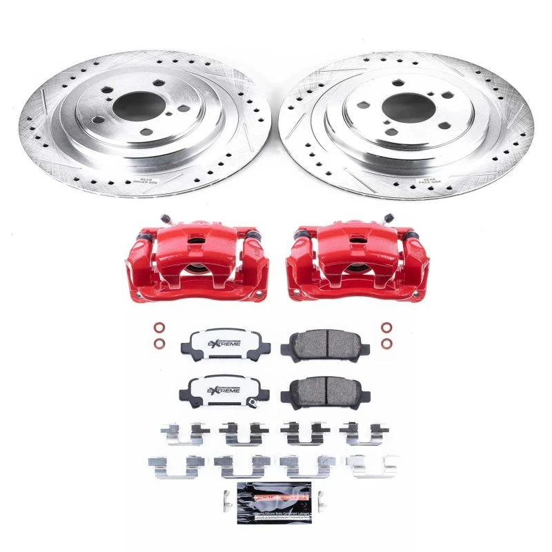 Power Stop Rear Z26 Street Warrior Brake Kit w/Calipers for 05-09 Subaru Legacy