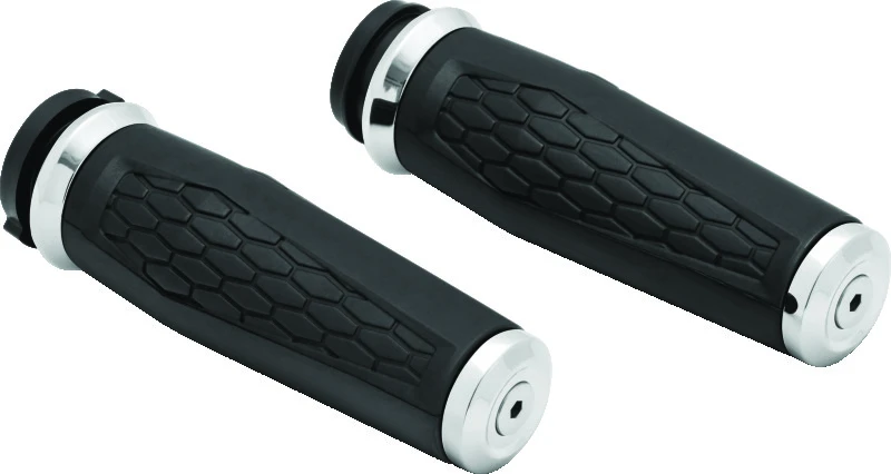 Kuryakyn Hex Grips Throttle-By-Wire Chrome