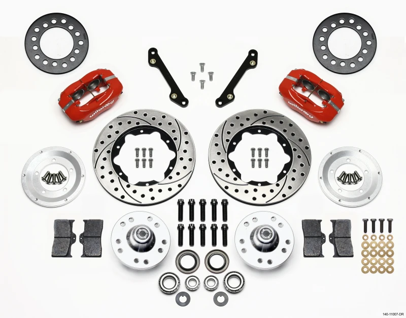 wilwood_140-11007-DR-6795751a86efb Wilwood Forged Dynalite Front Kit 11.00in Drilled Red 70-78 Camaro