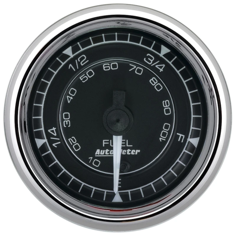 AutoMeter Chrono 2-1/16in 0-280 Ohm Programmable Fuel Level Gauge - Chrome