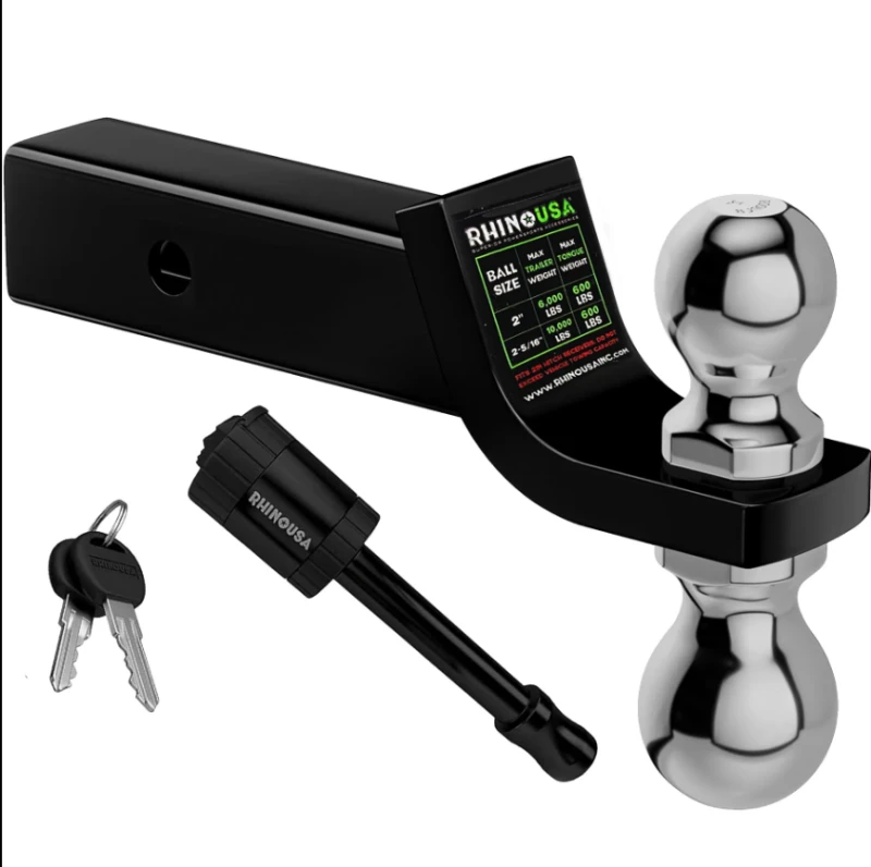 Rhino USA Reversible Dual Ball 2 In & 2 5/16 In Hitch - 2In Shank