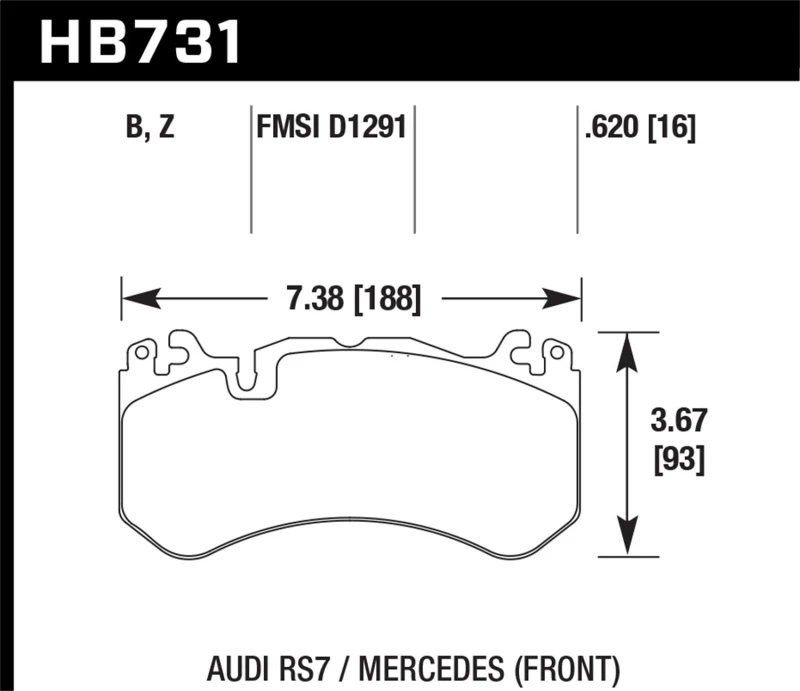 Hawk 13-16 Mercedes SL Klasse / 16-17 Audi RS7 Performance Keramik Bremsbeläge vorne
