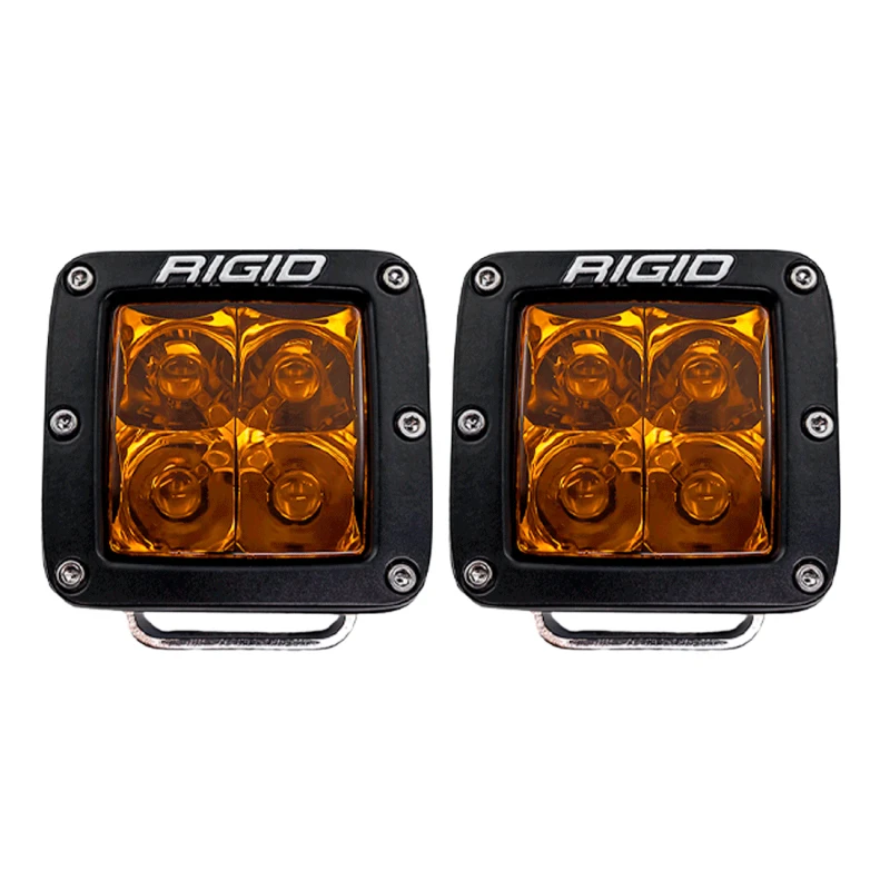 Rigid Industries D-Series Spot with Amber PRO Lens (Pair)