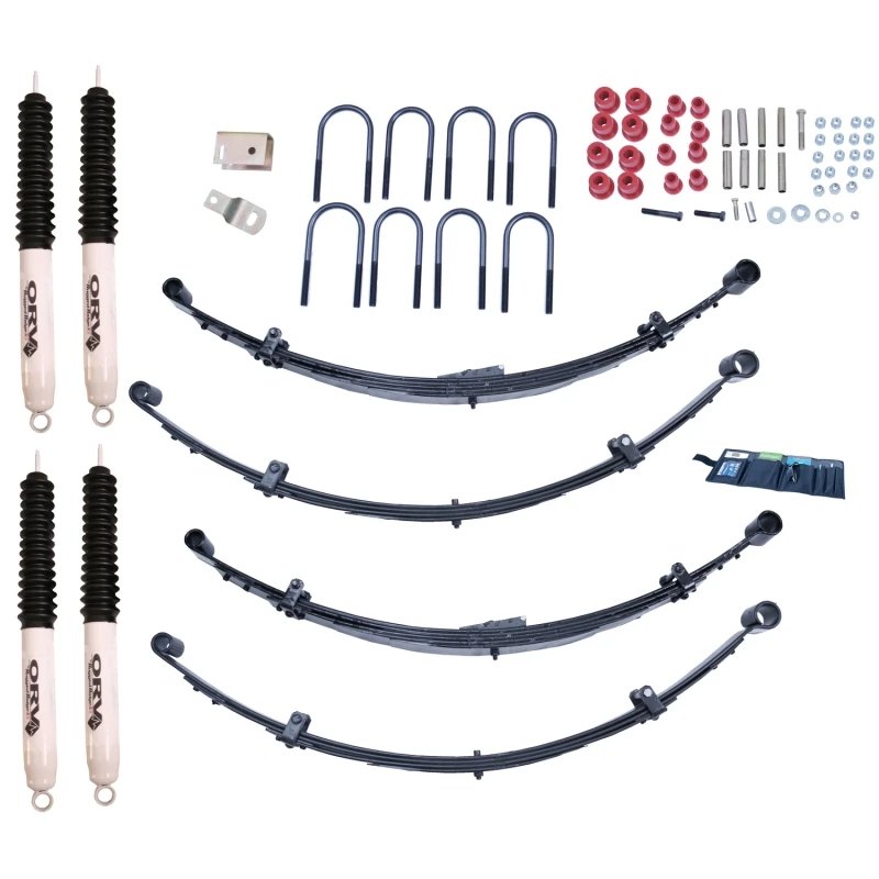 Rugged Ridge 4-Zoll-Lift-Kit mit Stoßdämpfern für Jeep Wrangler YJ 87-95