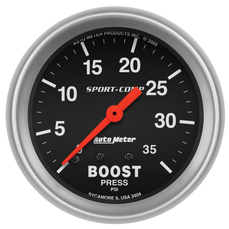 Autometer Sport-Comp 66,7mm 0-35 PSI Mechanisches Boost-Manometer