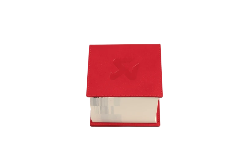 Akrapovic Leather Memo Notepad - Red