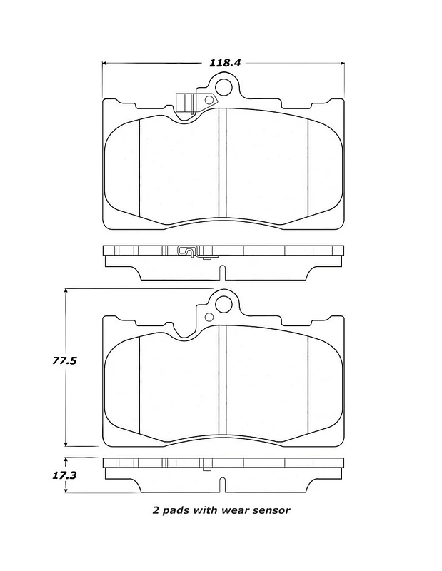 stoptech_308.11180-6794f8be7efe3 StopTech Street Touring 06 Lexus GS300/430 / 07-08 GS350 Front Brake Pads