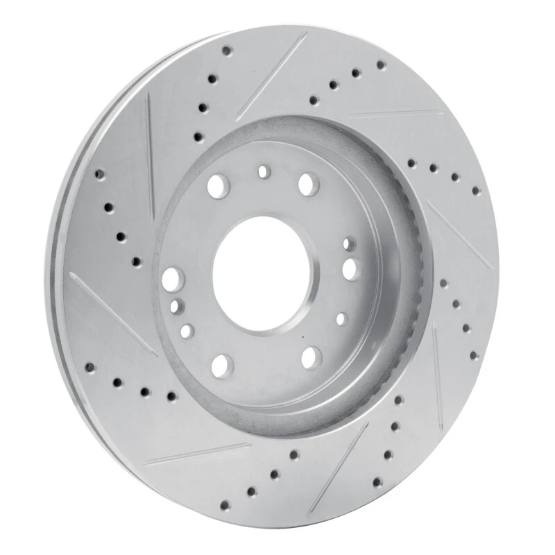 DFC 05-20 Cadillac Escalade EXT Front Right Drilled & Slotted Silver Brake Rotor