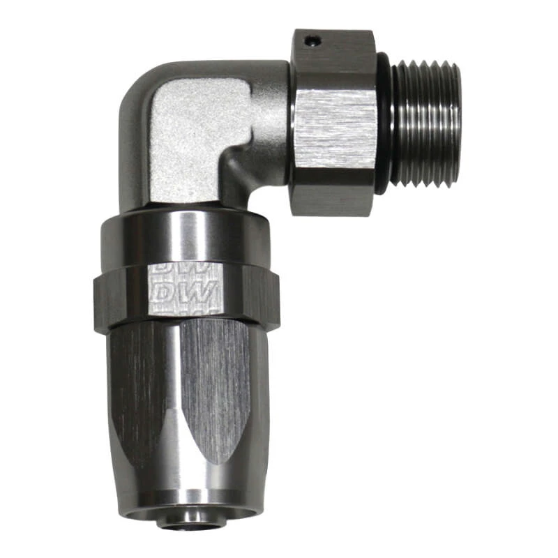 DeatschWerks 8AN ORB Female Swivel 90-Degree Hose End CPE - Anodized DW Titanium