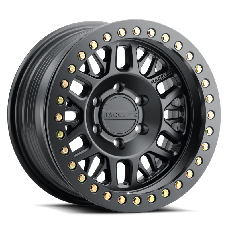 Raceline RT951B Ryno 17x9in / 5x127 BP / -12mm Offset / 83.82mm Bore - Satin Black Beadlock Wheel