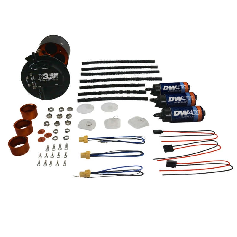 DeatschWerks 2015+ Ford F150 Coyote X3-Serie Kraftstoffpumpenmodul mit dreifachen DW400 Kraftstoffpumpen
