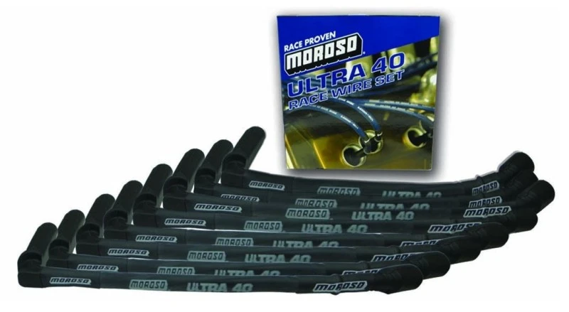 Moroso GM LS Ignition Wire Set - Ultra 40 - Sleeved - Black