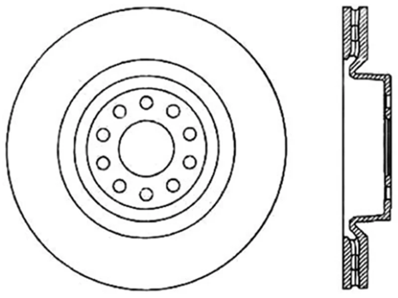 stoptech_126.33087CSR-6794df3531082 StopTech 04-09 Audi S4 Front Right Cryo Slotted Sport Brake Rotor