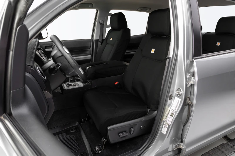 Covercraft 19-21 Chevrolet Silverado Carhartt PrecisionFit Custom Front Row Seat Covers - Blk