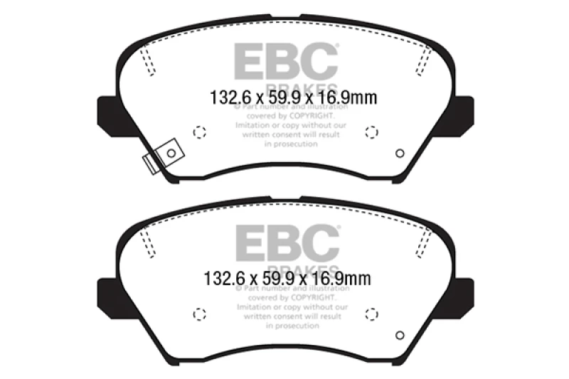 EBC 2017 Hyundai Elantra GT 2.0L Yellowstuff Front Brake Pads
