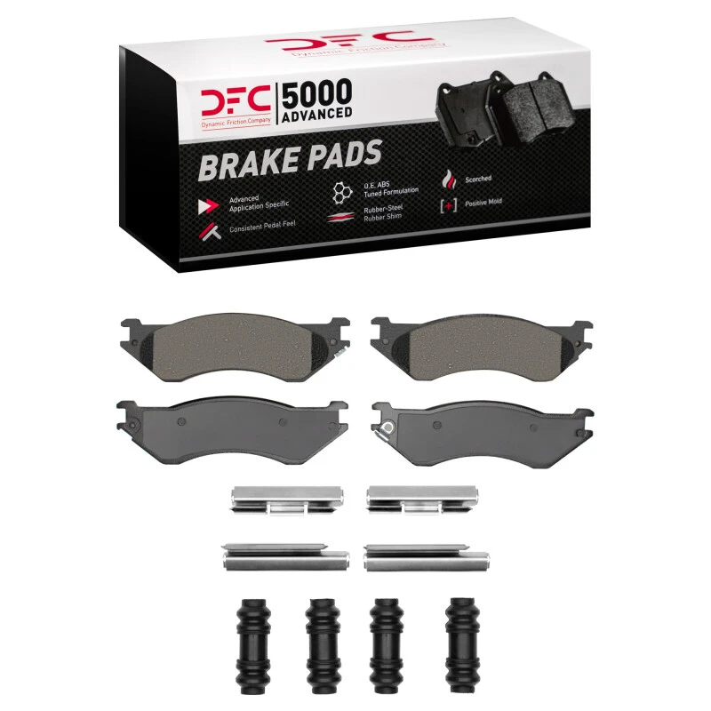 DFC 97-04 Dodge B1500 Front 5000 Advanced Semi Metallic Brake Pads and Hardware Kit