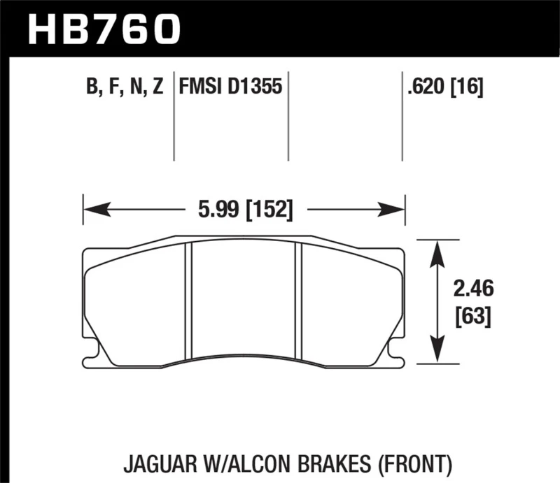 hawk-performance_HB760F.620-679341bb4fdcd Hawk 08 -12 Jaguar XKR (mit Alcon Bremsen) Performance-Keramik-Straßen-Bremsbeläge vorne