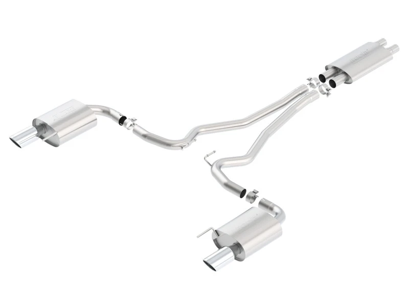 Borla Touring Cat-Back 15 Ford Mustang GT 5.0L V8 MT/AT 2,5 Zoll Rohr 4 Zoll Spitze