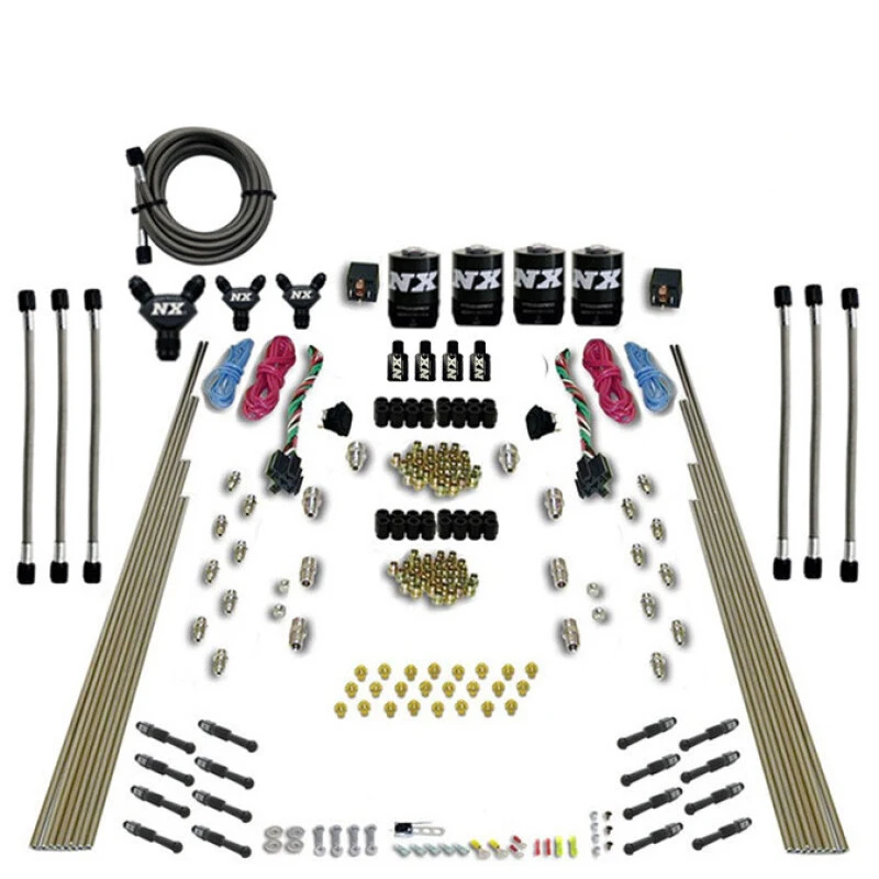 Nitrous Express 8 Cyl Dry Direct Port Dual Stage 4 Solenoids Nitrous Kit (200-600HP) w/o Bottle