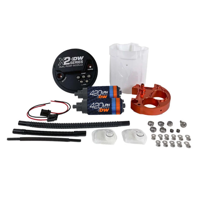 Deatschwerks X2-Serie Kraftstoffpumpenmodul mit Dual-DW420-Pumpen für 2008-21 WRX/STI