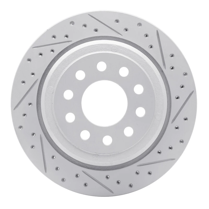 DFC 03-11 Lincoln Town Car Rear Right Drilled & Slotted Geoperformance Rotor