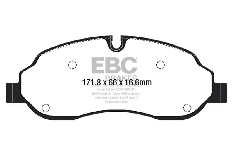 EBC 2015+ Ford Transit 150 SRW Yellowstuff Front Brake Pads