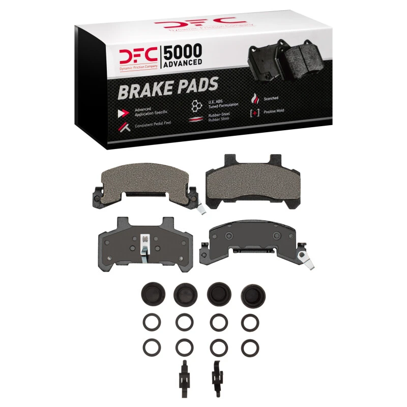 DFC 82-89 Buick Skyhawk Front 5000 Advanced Semi Metallic Brake Pads and Hardware Kit