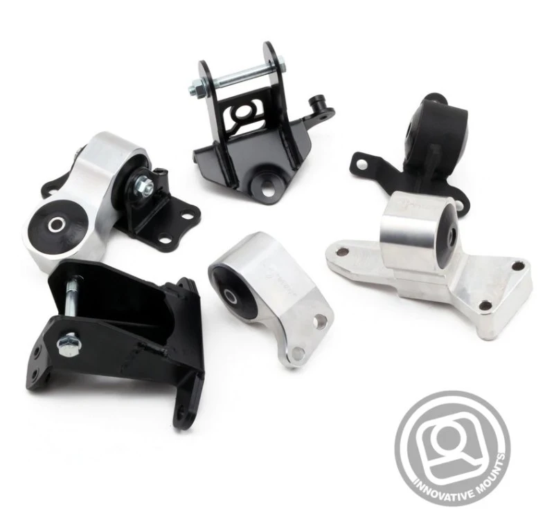 Innovative 06-11 Honda Civic Si K-Series Silver Billet Aluminum Mounts 75A Bushings
