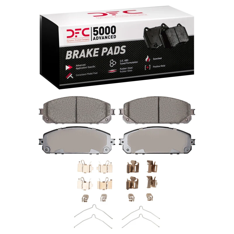 DFC 14-20 Jeep Cherokee Front 5000 Advanced Ceramic Brake Pads and Hardware Kit