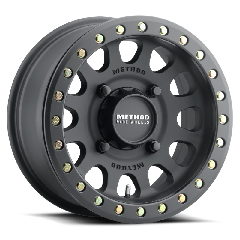Method MR401 UTV Beadlock 15x7 +38mm Offset 6 x 139.7 BP 81.80mm CB Matte Black Wheel w/ BH-H24100