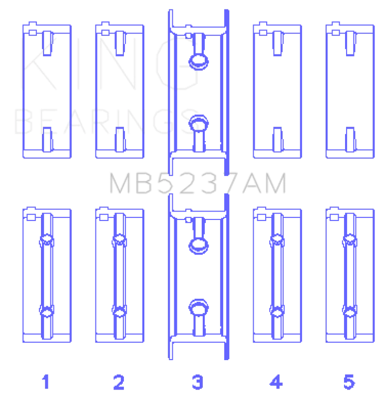 king-engine-bearings_MB5237AM0.25-67966215e67b6 King Motorlager Hauptlagersatz für Mitsubishi 4G12 (Größe +0,25mm)