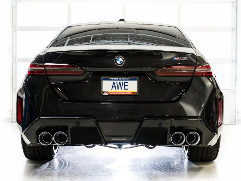 AWE Tuning BMW G90/G99 M5 Track Edition Cat-Back Exhaust - Chrome Silver Tips