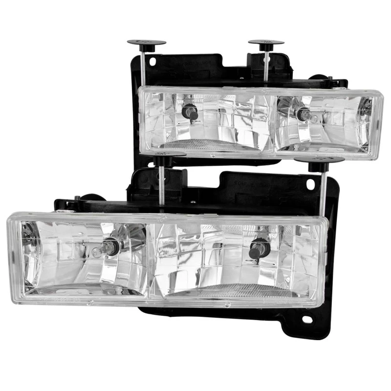 ANZO 1988-1998 Chevrolet C1500 Kristall-Scheinwerfer Chrom