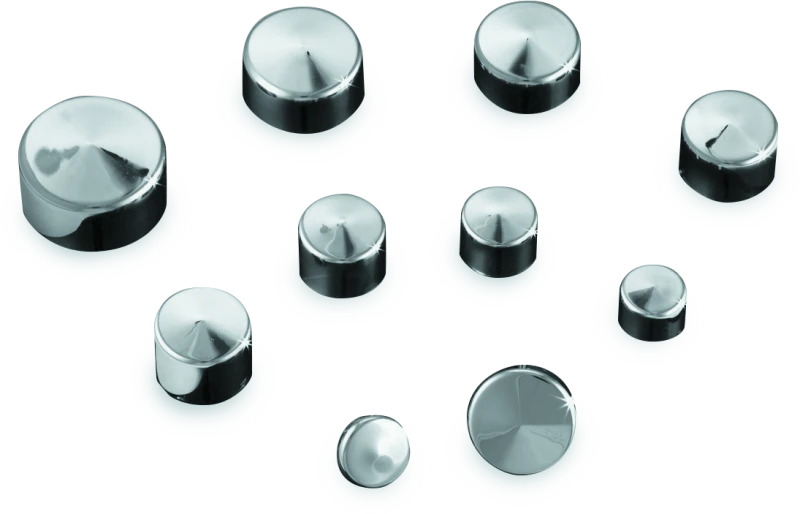 Kuryakyn Kool Kaps 3/16 Zoll Schraubenkappen Chrom