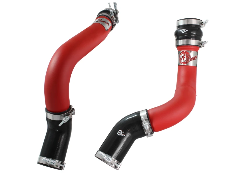 aFe BladeRunner 3in Rote Intercooler-Rohre Hot & Cold Side Kit für 13-14 Dodge RAM Diesel 6.7L (td)