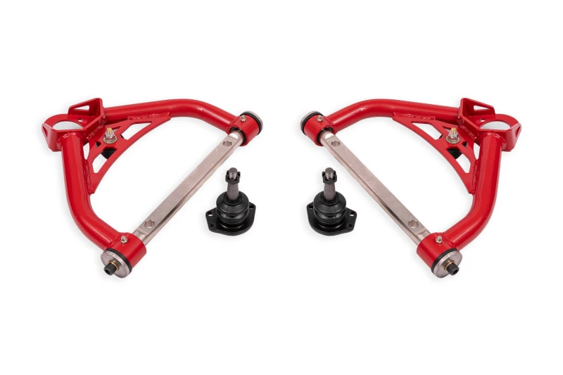 BMR 70-81 Chevrolet Camaro Non-Adj. Upper A-Arms w/ 0.5in Tall Ball Joint (Delrin) - Red
