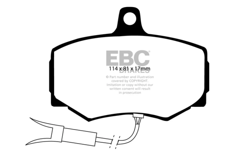 DP3756_2C-6793200cb1ee2 EBC 88-89 Jaguar XJ6 3.6 Redstuff Front Brake Pads