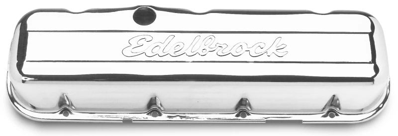 edelbrock_4480-679325848798a Edelbrock Ventildeckel Signature Series Chevrolet 1965 und später 396-502 V8 Low Chrome