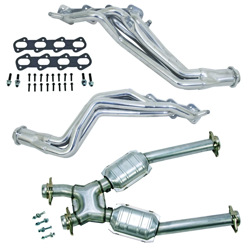 BBK 96-98 Ford Mustang Cobra 1-5/8 Longrohre Header mit Hochleistungs-Kat X-Rohr (Silber-Keramik)