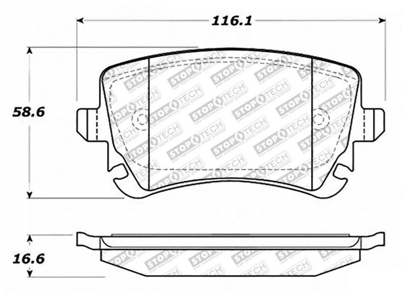 stoptech_305.10180-6794e3594dbac StopTech Street Select 91-19 Audi A6/A8 Rear Brake Pads