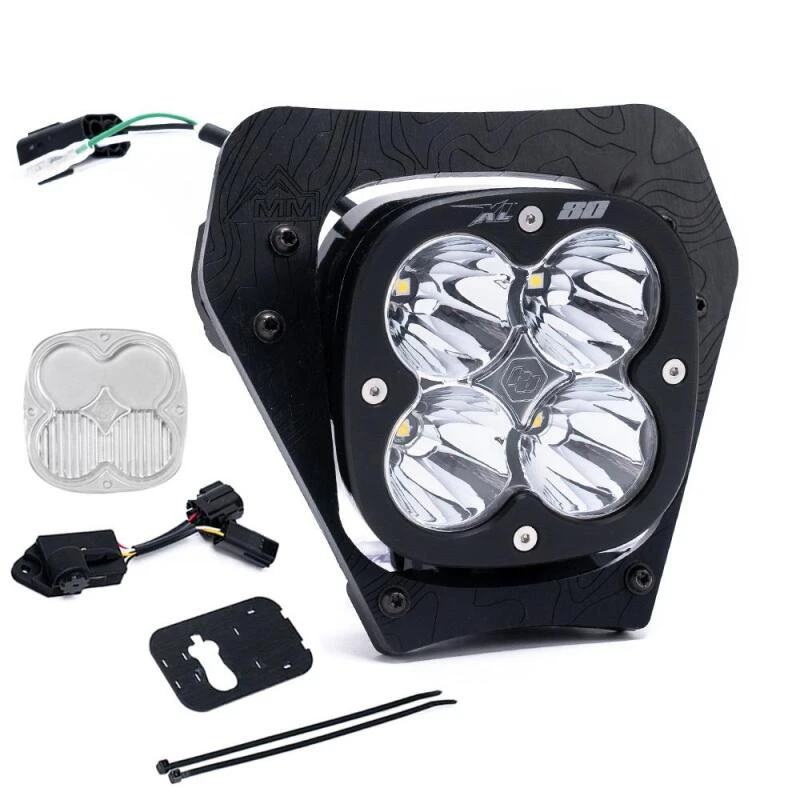 Baja Designs XL80 (D/C) LED-Scheinwerfer-Kit mit Dimmer für 2024 KTM 350 EXC-F / 350 XW-F / 450 XCF-W