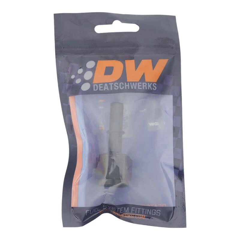 DeatschWerks 8AN Weibliche Flare-Swivel auf 3/8 Zoll männliches EFI Quick-Disconnect - eloxiert matt schwarz
