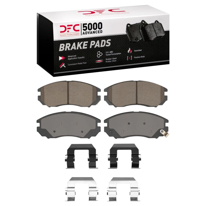 DFC 04-08 Hyundai Tiburon Front 5000 Advanced Ceramic Brake Pads and Hardware Kit