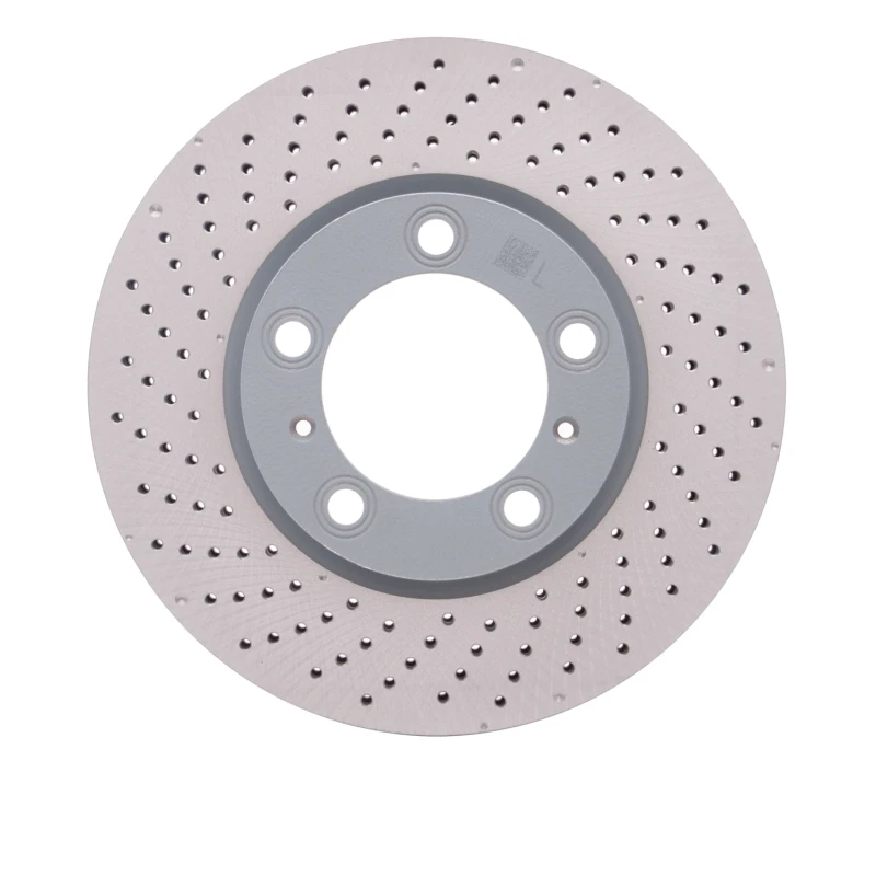 DFC 13-16 Porsche Boxster Left Front Drilled Hi-Carbon Alloy Geomet Coated Rotor