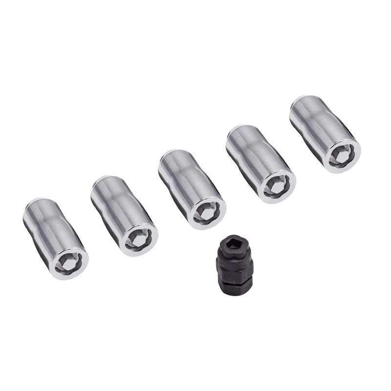 Rugged Ridge Radverschluss Mutter Set 5 Muttern mit Schlüssel Chrom M14-1.5