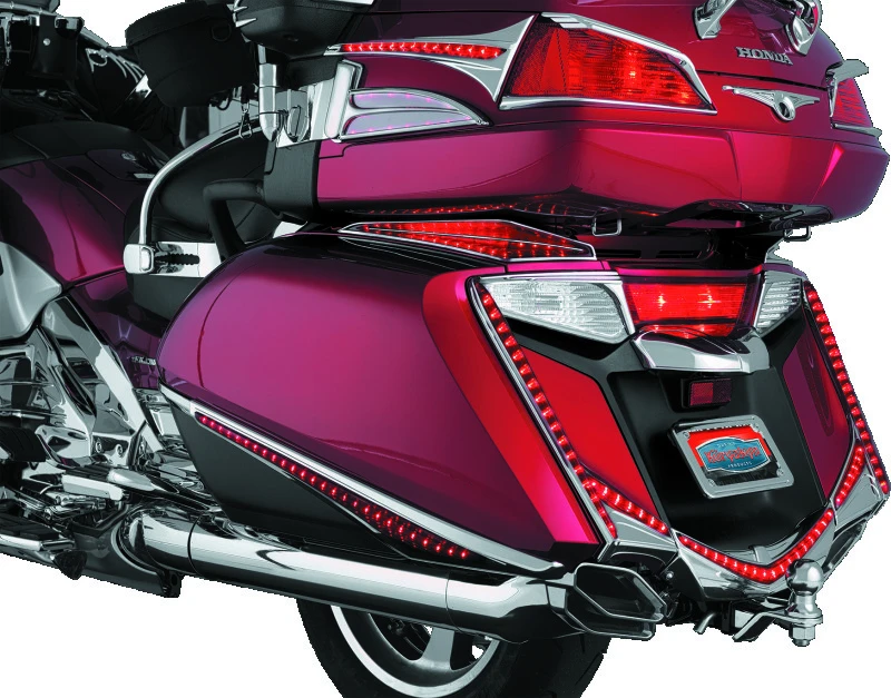 Kuryakyn L.E.D. Rear Fender Tip für 12-17 GL1800 Chrom mit rotem Glas