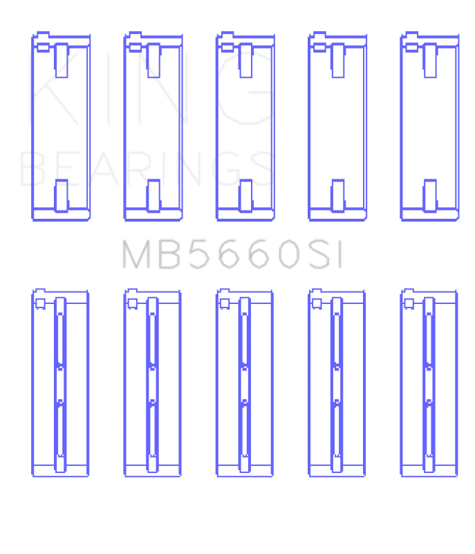 King Engine Bearings Audi/VW Bbz/CAxa/CAva/Azd (Größe +0,50mm) Hauptlager-Satz